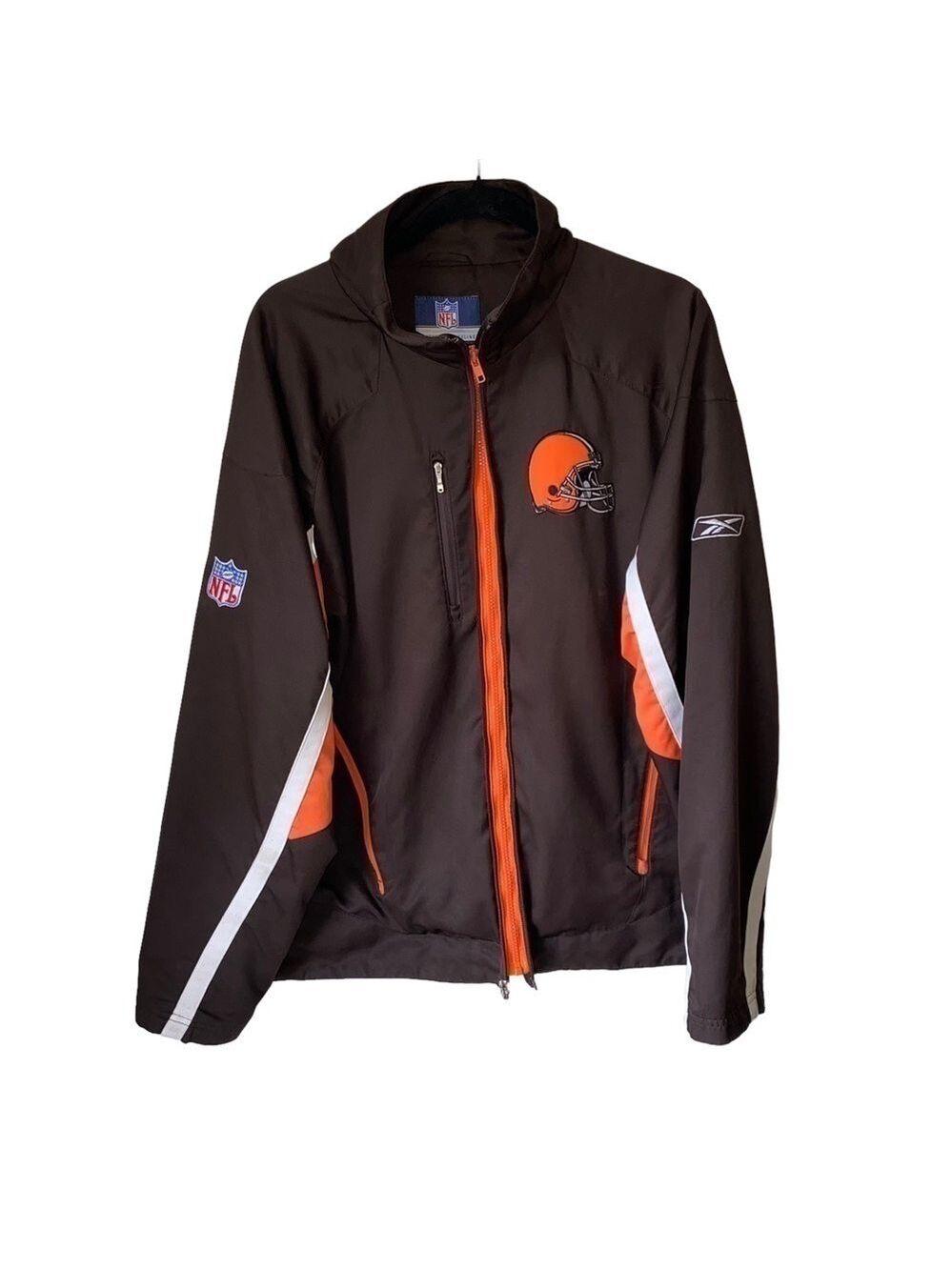 Cleveland Browns Rbk Men’s Medium Weight Full Zip Jacket Size Medium (no hood)